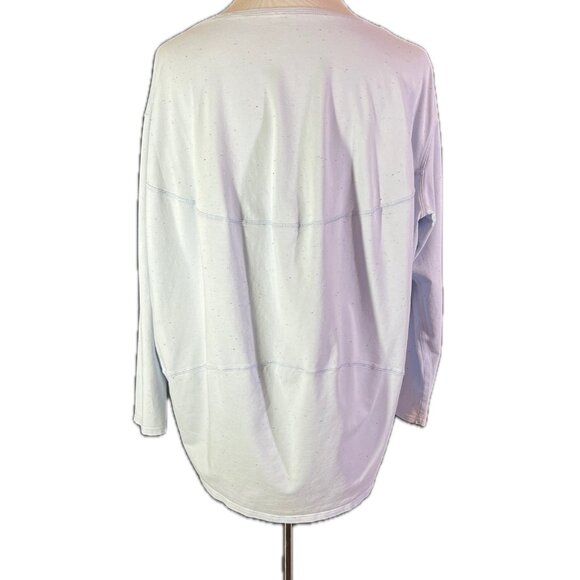 Lululemon Size 8? Back in Action Speckled Blue Long Sleeve Tee - Picture 1 of 11
